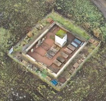 aerial image of Cnocan Burriadh burial site, Drumnadrochit