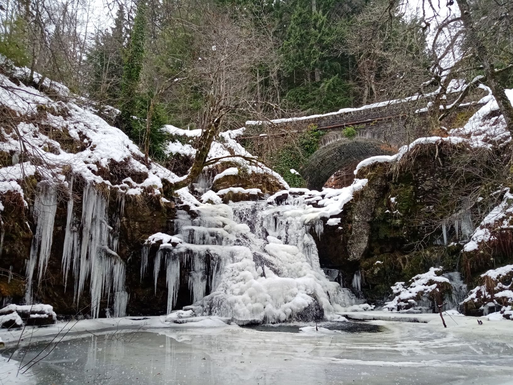 Bridge and Icicles at Guisachan